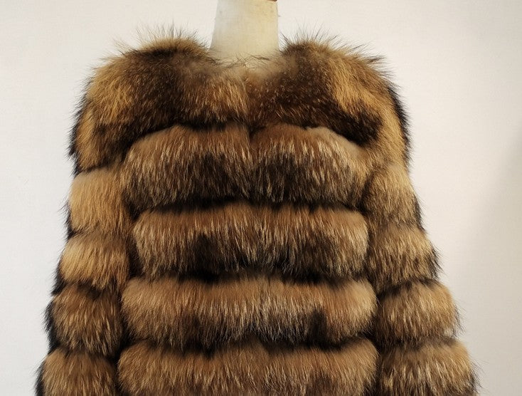 Fur in Faux Fur Coat Women Short Long Sleeve Fur Artificial Fur Coat