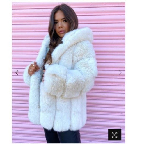Imitation Fox Fur Faux Fur Coat