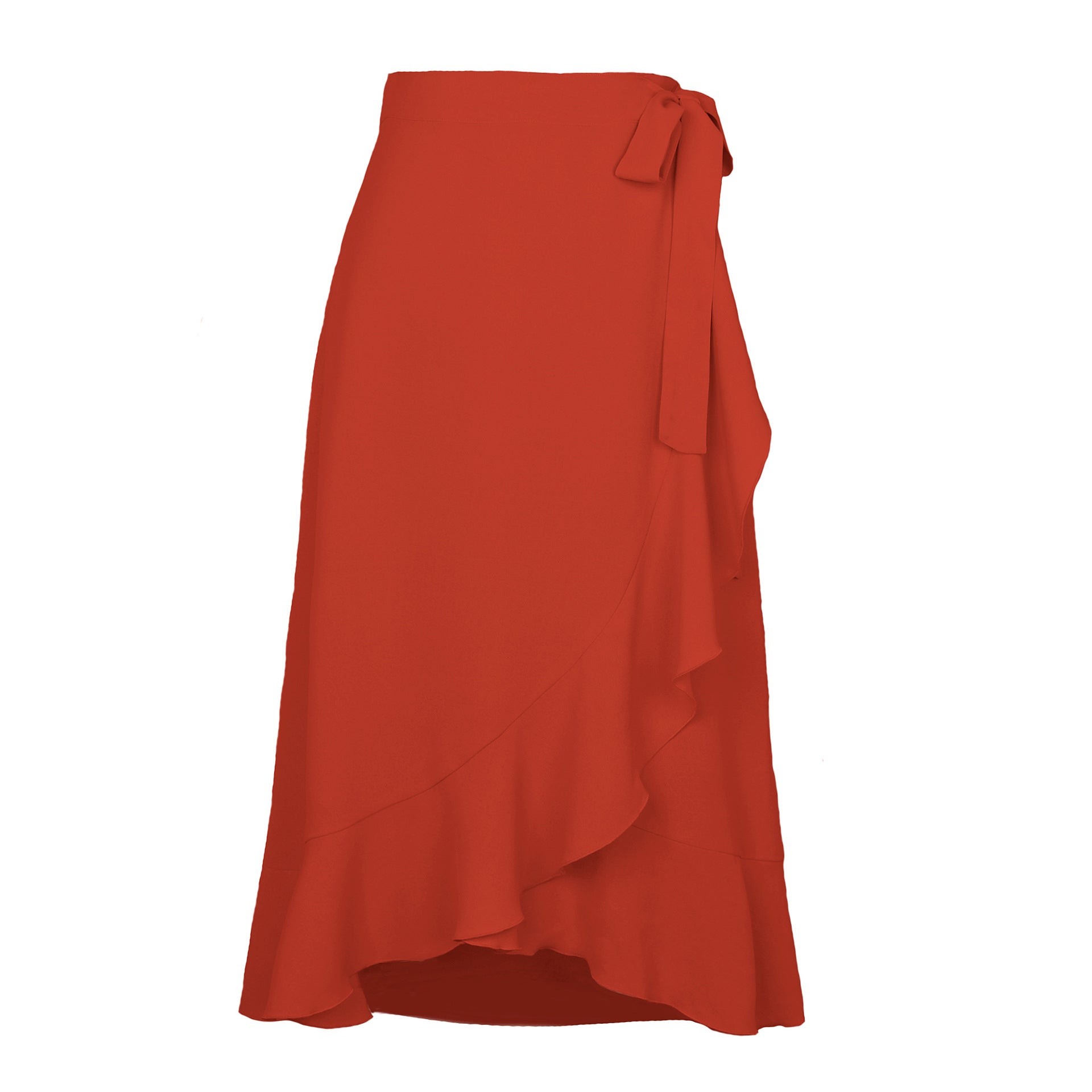 Summer  Self-Tie Dress Irregular Sheath Solid Skirt  Women  Clothing
