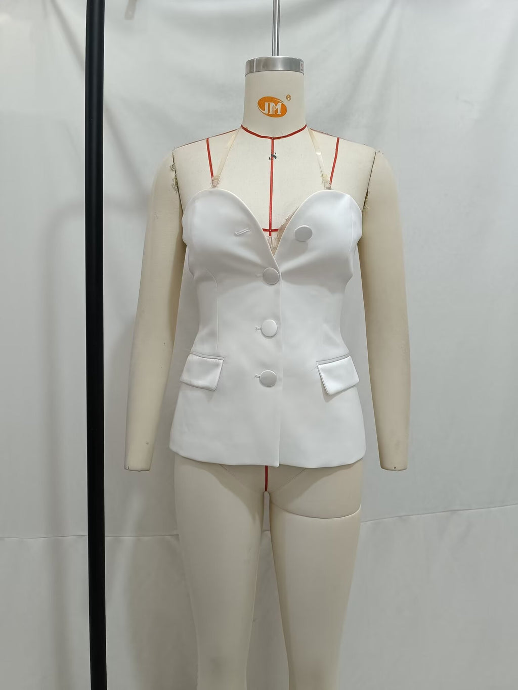 Autumn Women Clothing Silk Satin Texture Stitching Corset Top