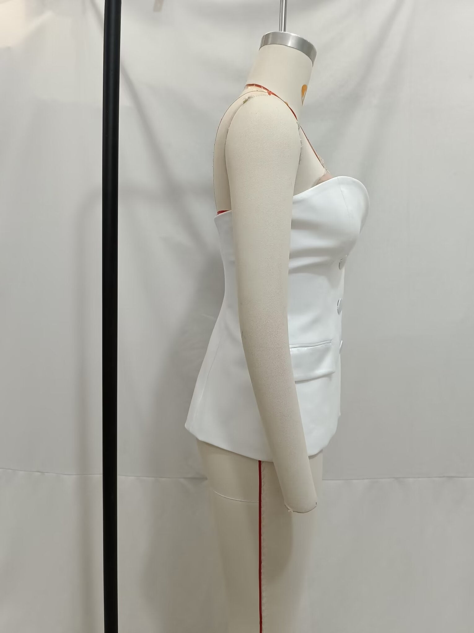 Autumn Women Clothing Silk Satin Texture Stitching Corset Top