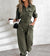 Women Clothes Waist Tied Casual Cargo Jumpsuit