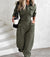 Women Clothes Waist Tied Casual Cargo Jumpsuit