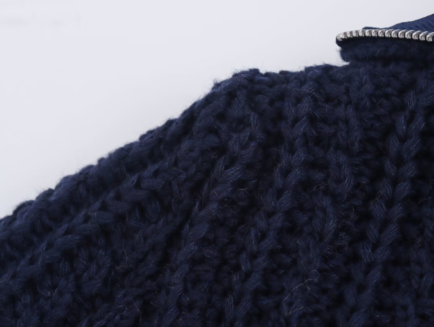 Fall Women Clothing Thick Needle Loose Half Zipper Collared Knitted Pullover Sweater