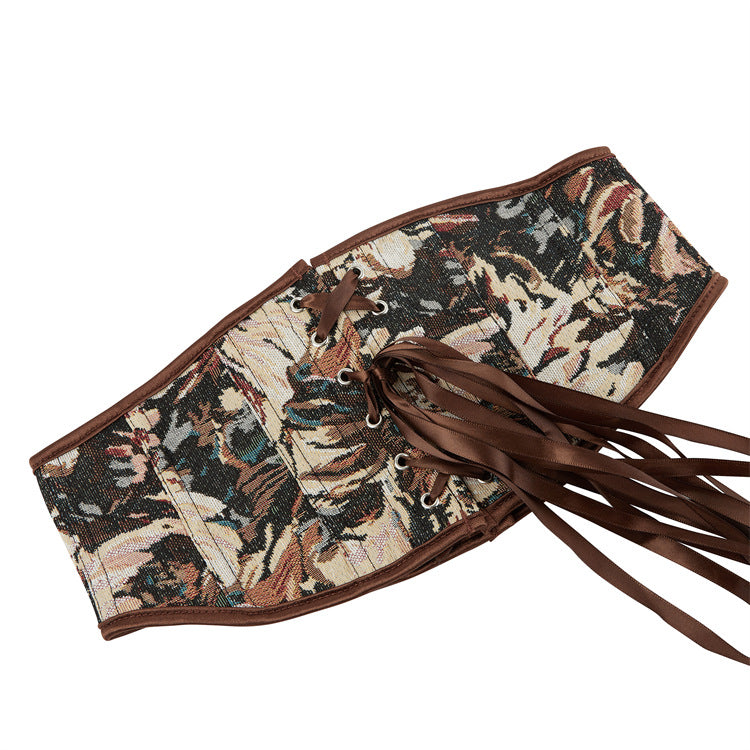 Brown Short Women Waist Seal Waist Clip Belt Body Shaping Corset