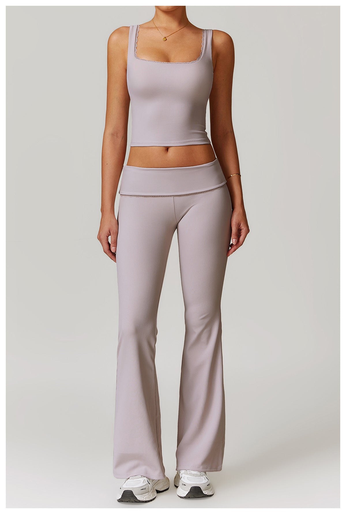 Tight Back Yoga Suit Women Thread High Waist Hip Lift Casual Workout Clothes Sports Suit