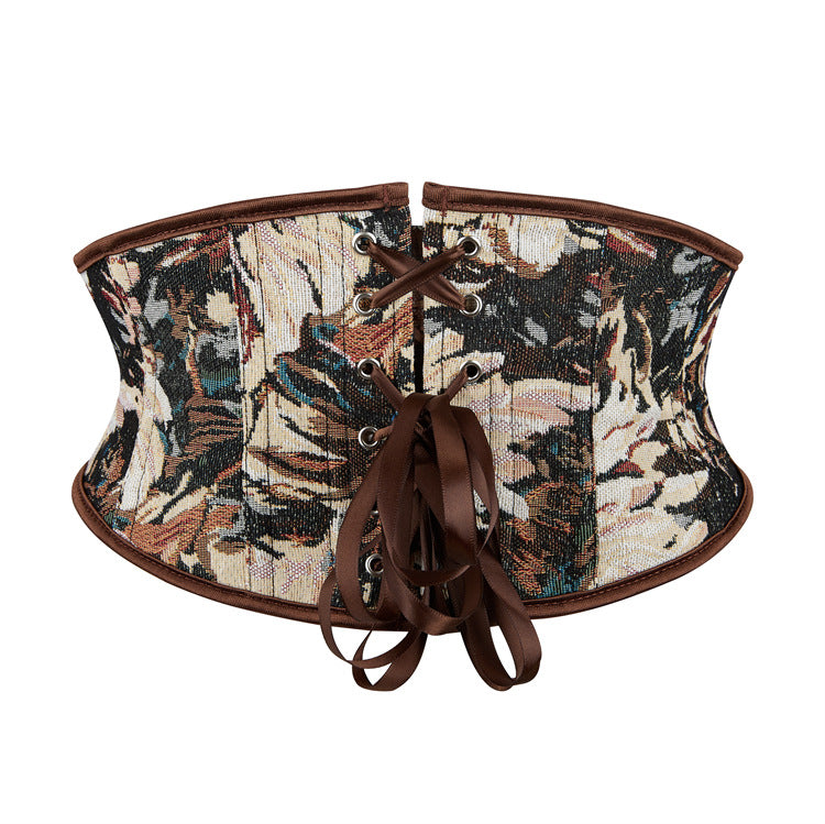 Brown Short Women Waist Seal Waist Clip Belt Body Shaping Corset