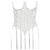 Transparent Corset Sexy Women Fashionable Vest Rhinestone Outer Wear Lace Up Lace Wrapped Chest
