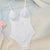 One Piece Sexy Lingerie Sukumizu Modal Stitching Water Soluble Lace White Sexy Jumpsuit