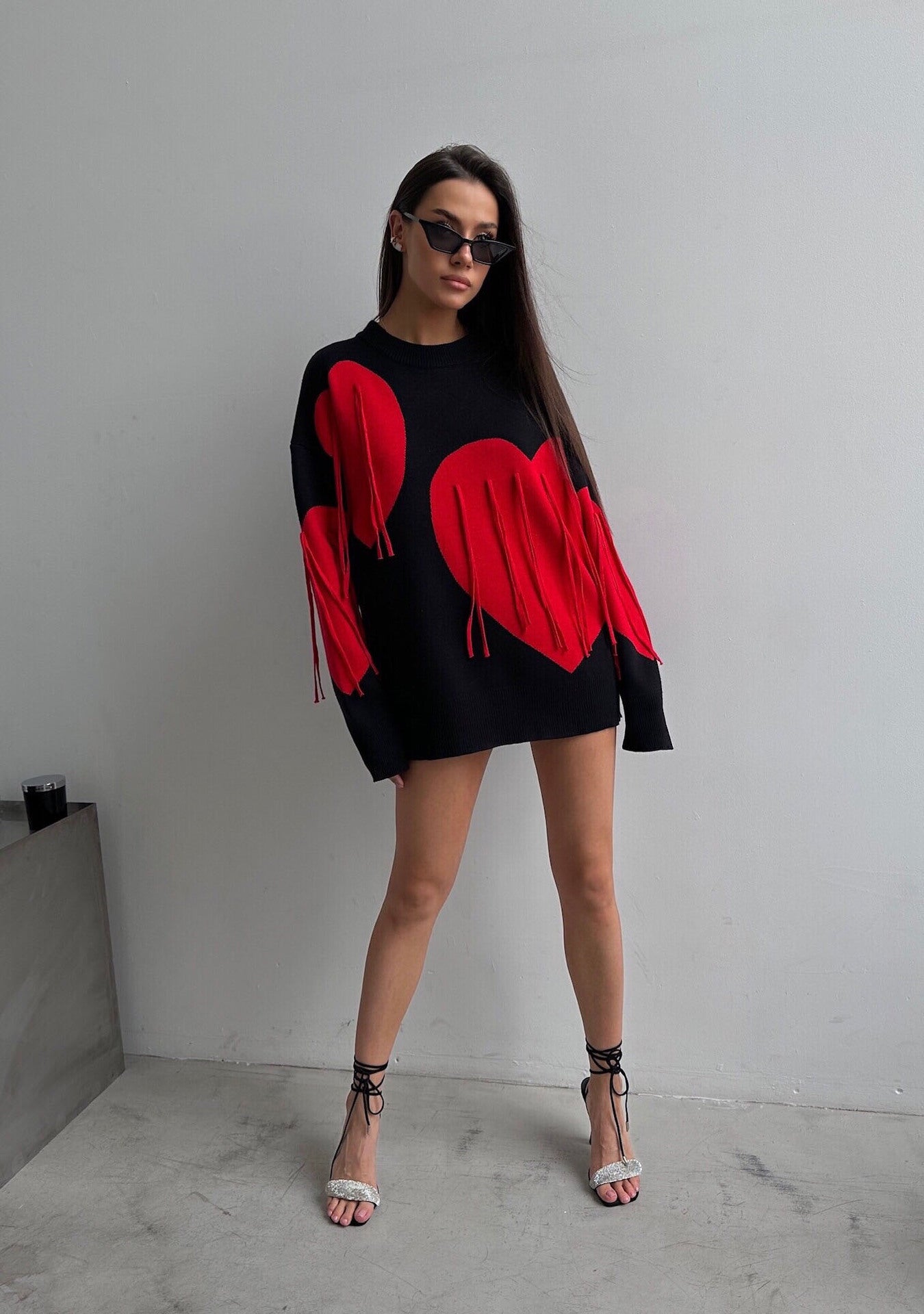 Love Tassel Autumn Winter Sweater Women round Neck Pullover Top Sweater