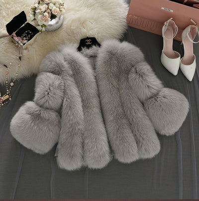 Coat Imitation Fox Fur