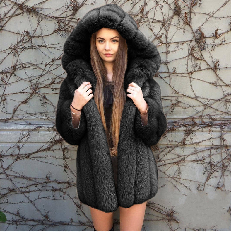 Imitation Fox Fur Faux Fur Coat