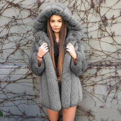 Imitation Fox Fur Faux Fur Coat