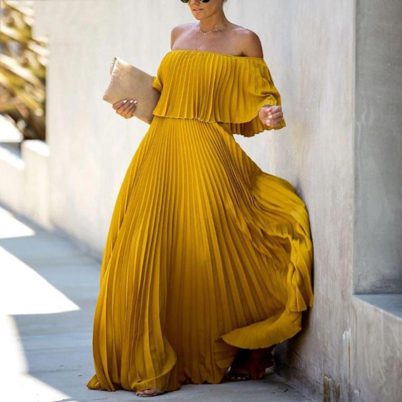 Off-Shoulder Tube Top Folding