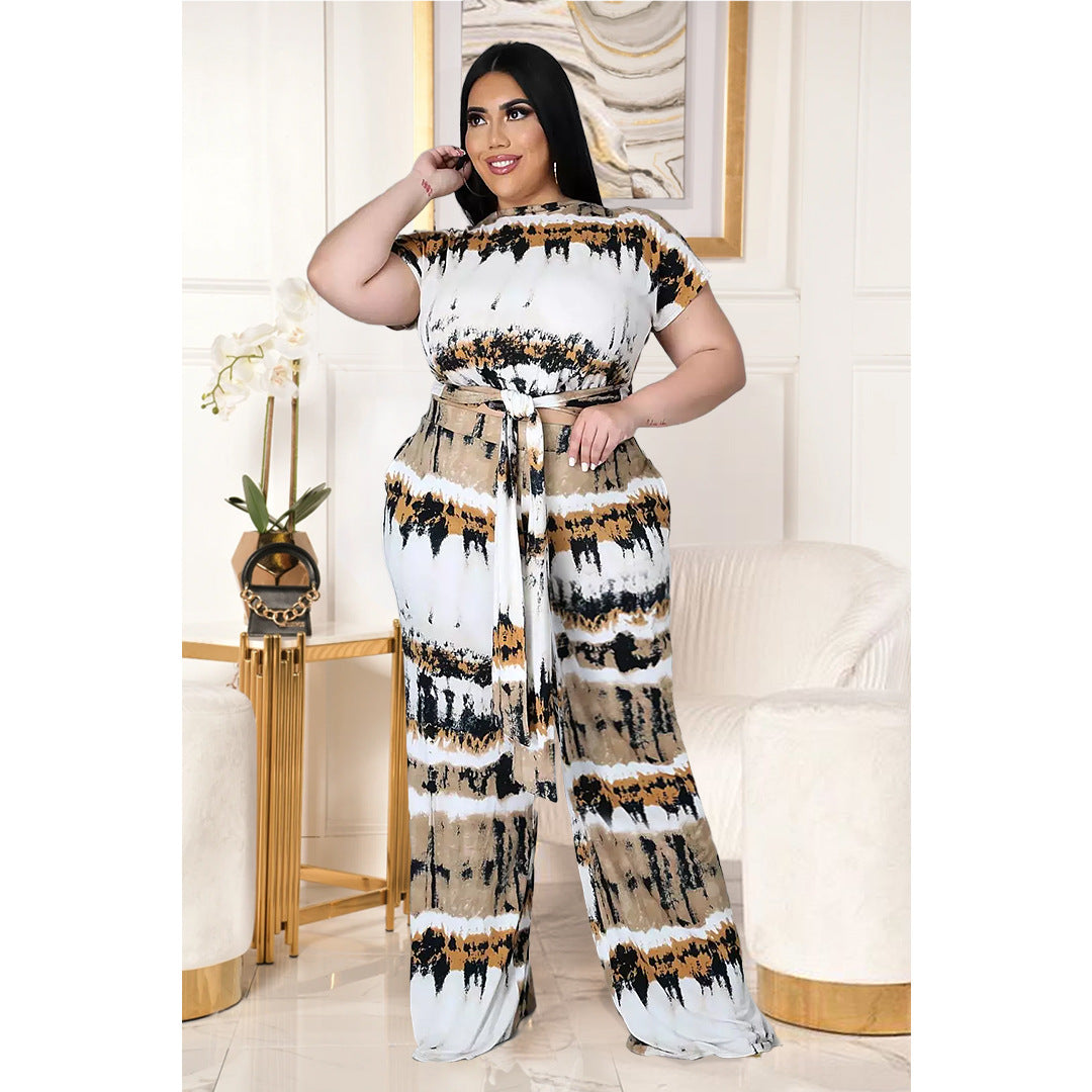 Comfortable Wide Leg Pants Two-Piece Set