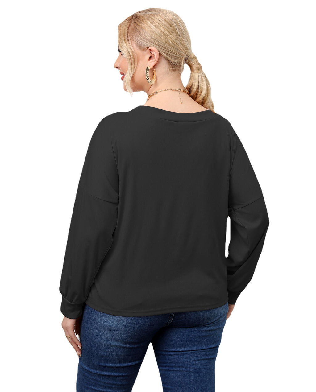 Sleeve Solid Color Irregular Cross