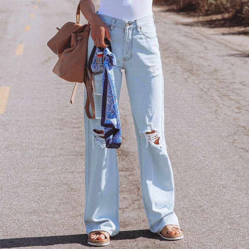 High Waist Temperament Denim Pants