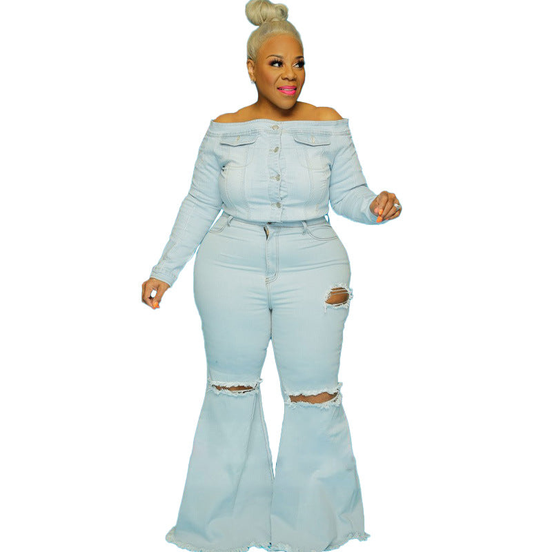 Speaker Solid Color Street Trendy Jeans