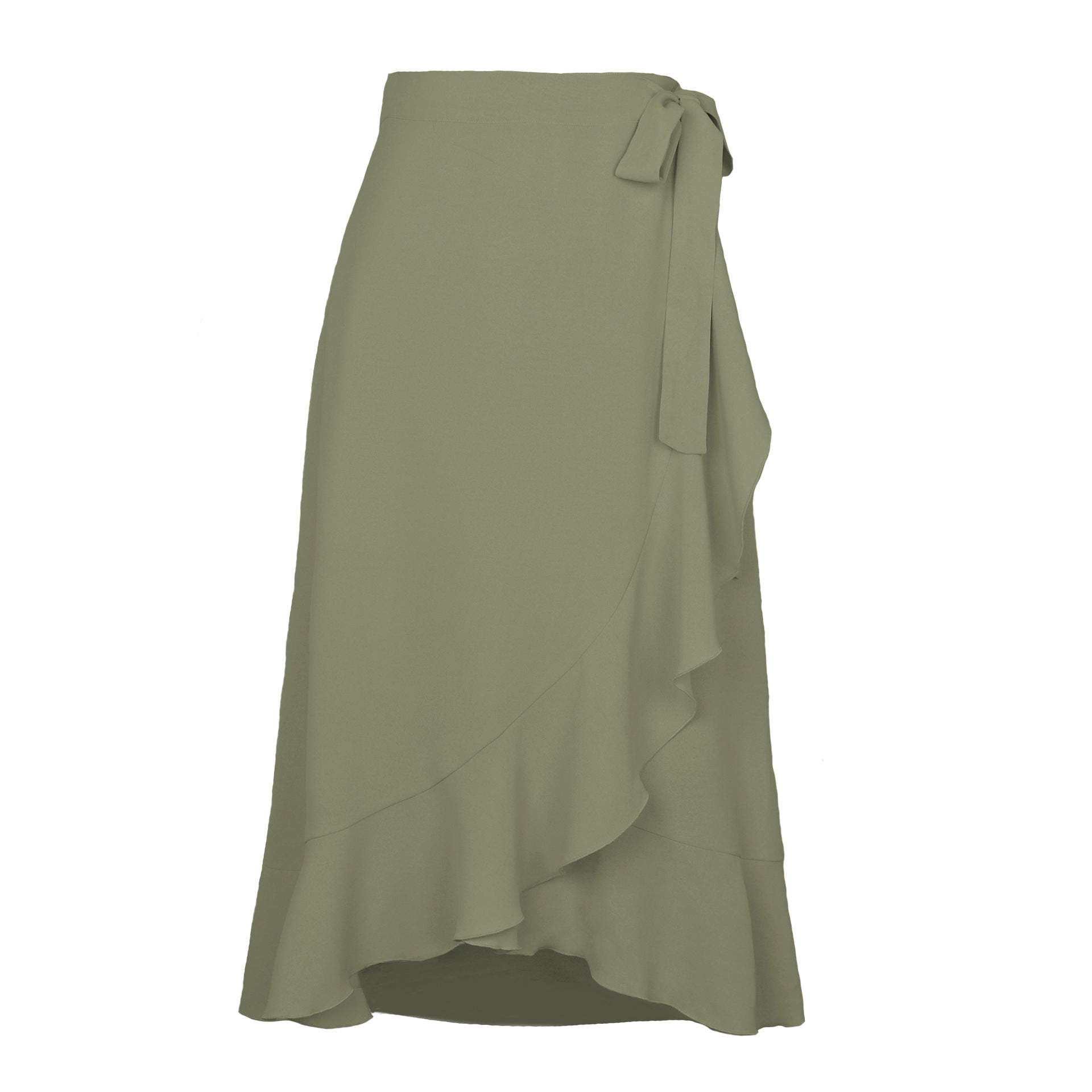 Summer  Self-Tie Dress Irregular Sheath Solid Skirt  Women  Clothing